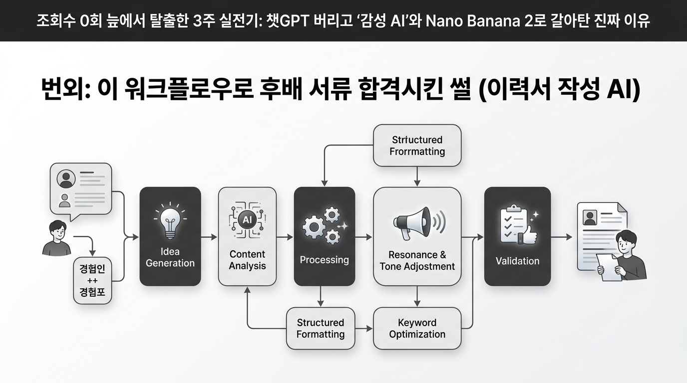 번외: 이 워크플로우로 후배 서류 합격시킨 썰 (이력서 작성 AI)