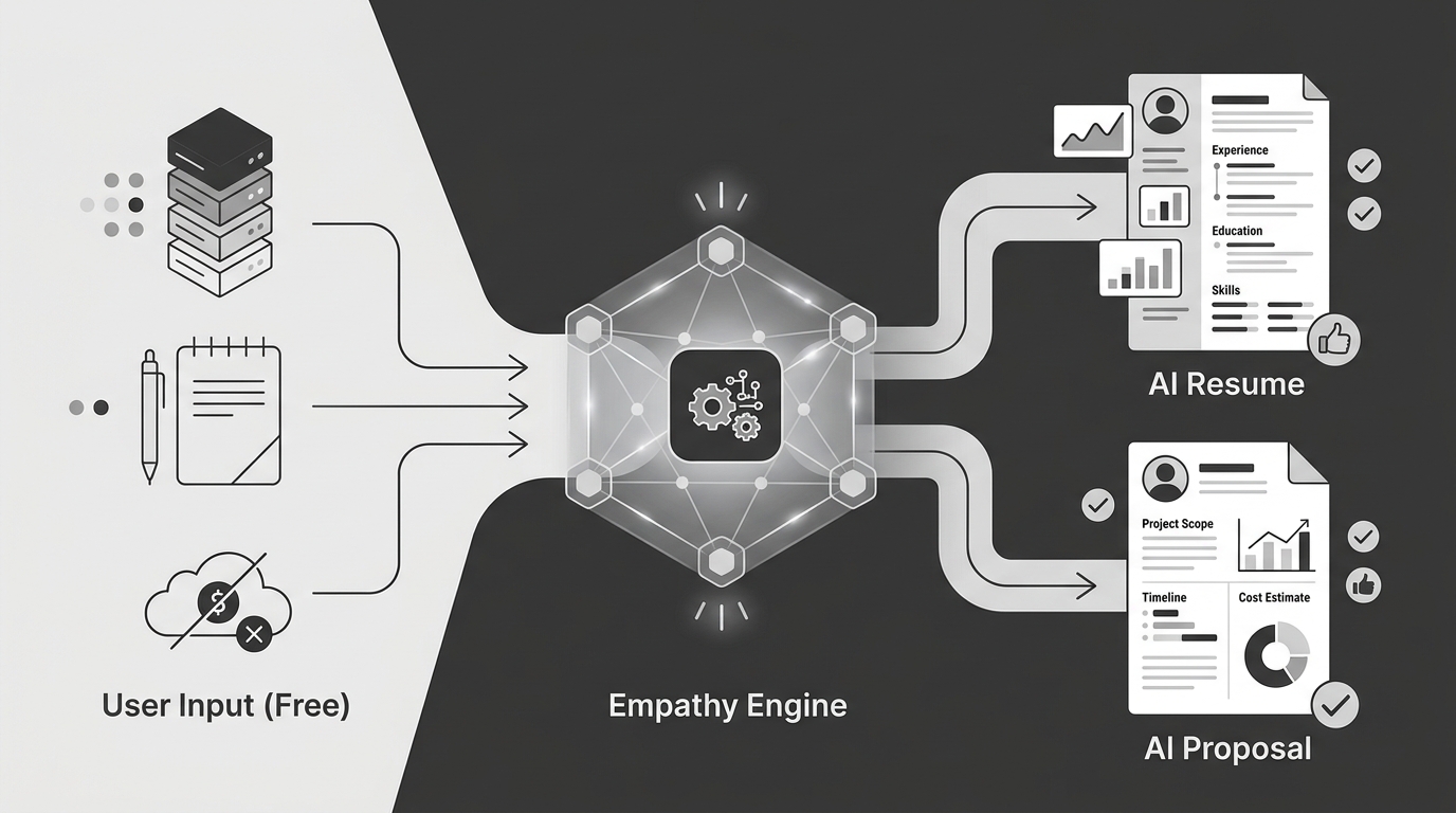 The Empathy Engine: 무료 AI 이력서 작성 (Free AI Resume & Proposal Generation)