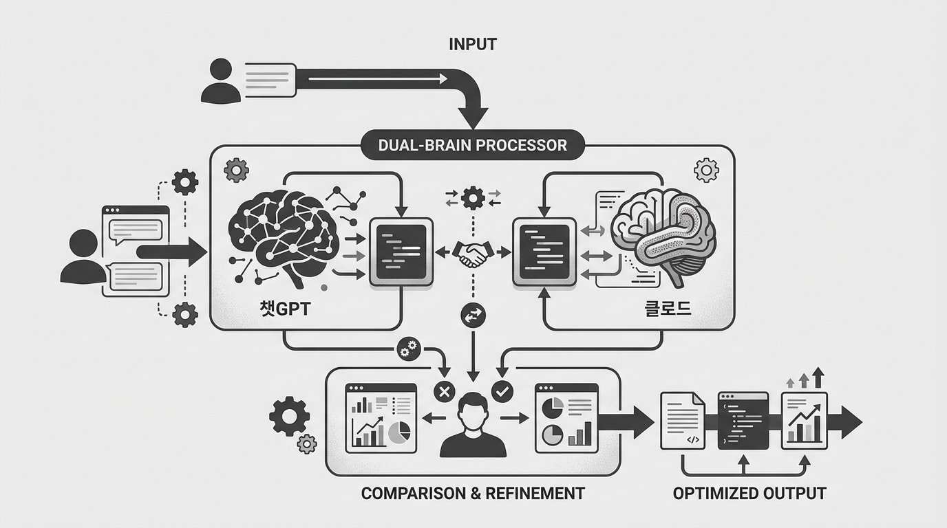 4. The 'Dual-Brain' Workflow: 챗GPT 클로드 동시 사용