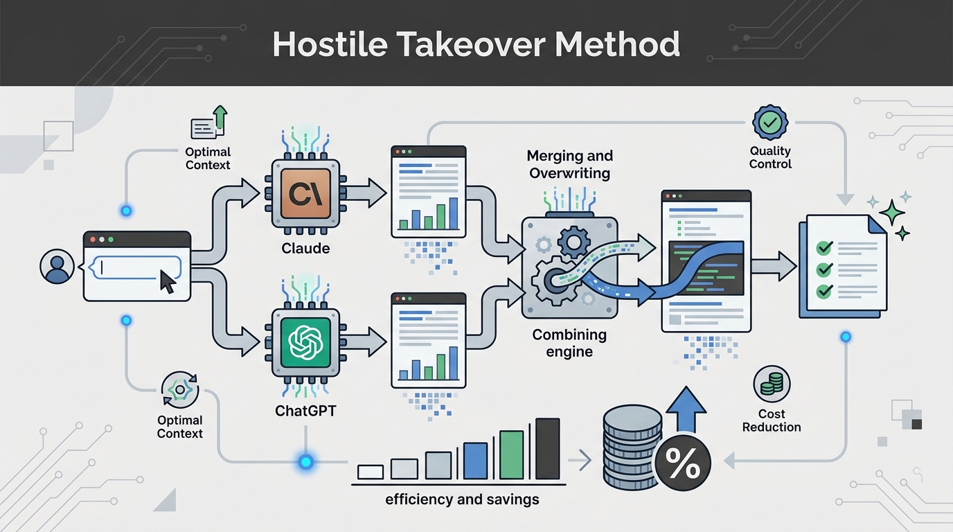 Using ChatGPT and Claude Simultaneously: The 'Hostile Takeover' Method